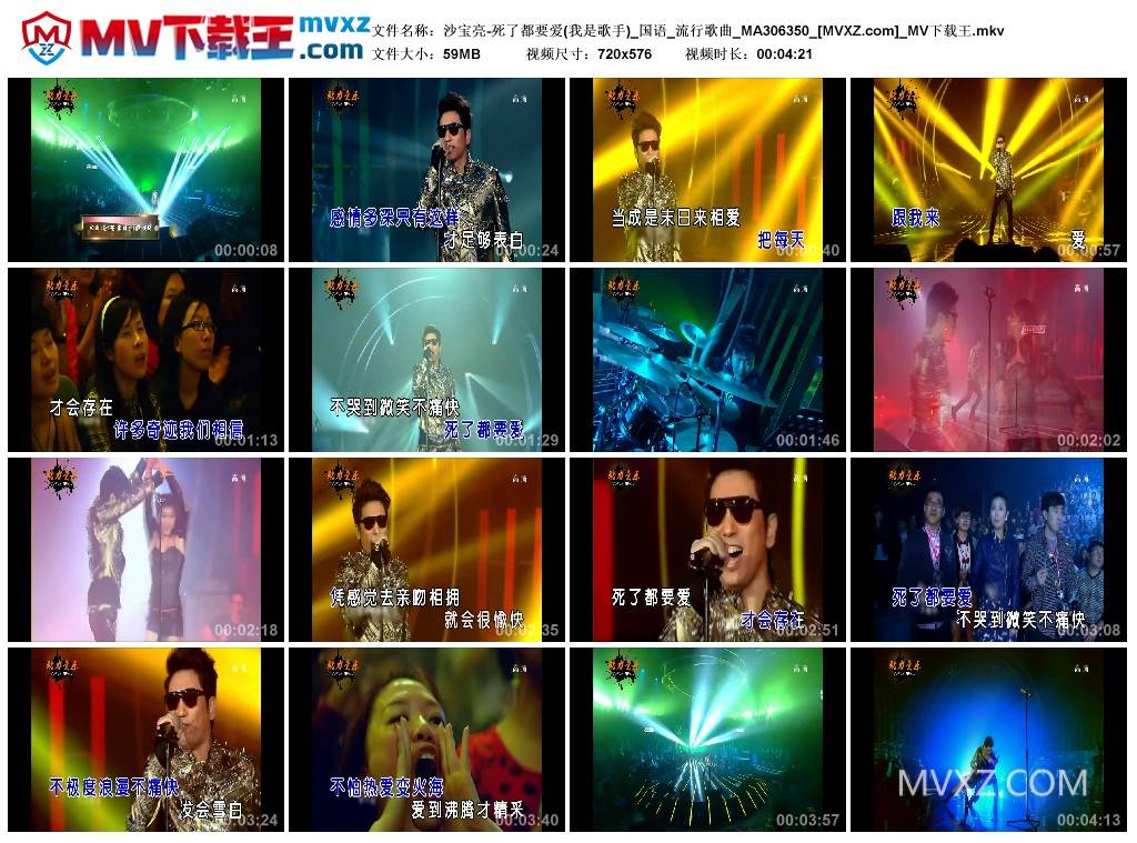 沙宝亮-死了都要爱(我是歌手)_国语_流行歌曲_MA306350